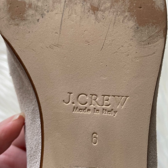 J CREW Suede Charlie Women Loafers In Light Grey Size 6 - Picture 6 of 10